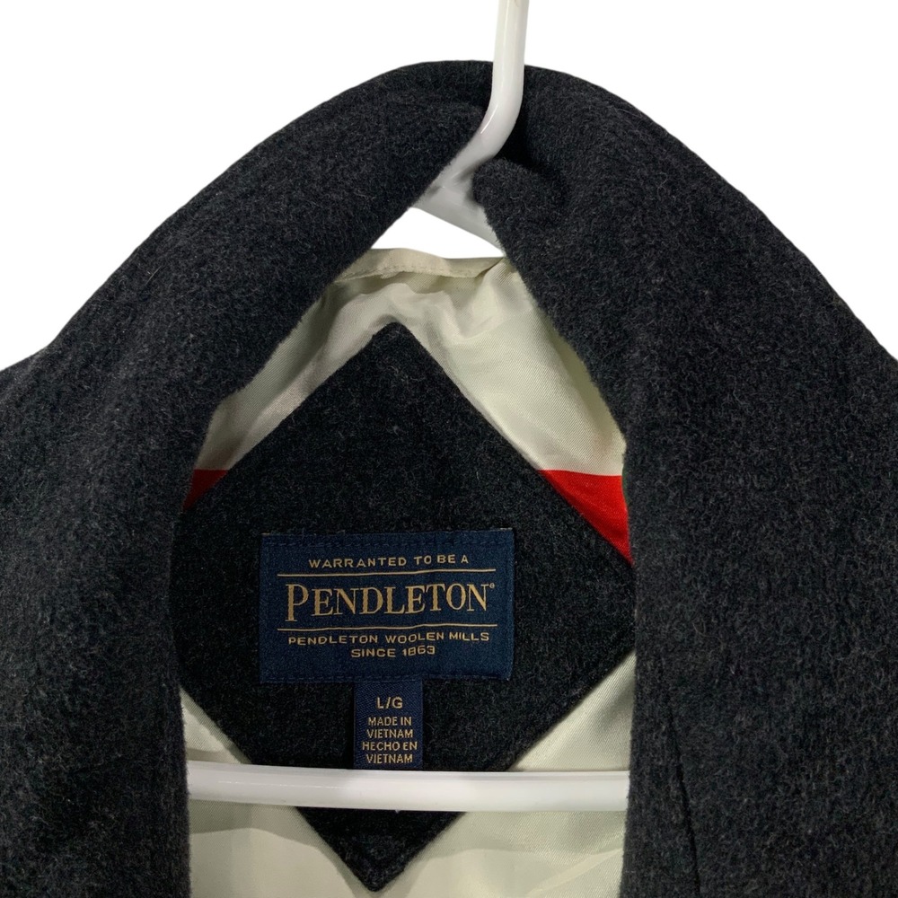 Pendleton Wool Blend Lined Coat Charcoal Gray Ful… - image 5